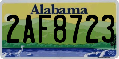 AL license plate 2AF8723