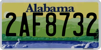 AL license plate 2AF8732