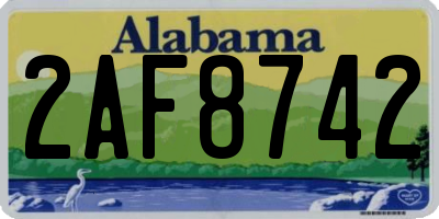 AL license plate 2AF8742