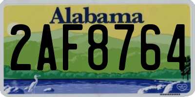 AL license plate 2AF8764