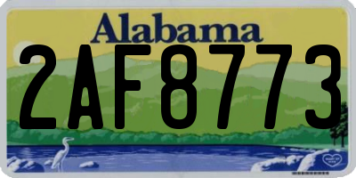 AL license plate 2AF8773