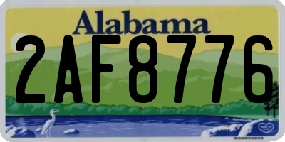AL license plate 2AF8776