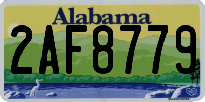 AL license plate 2AF8779