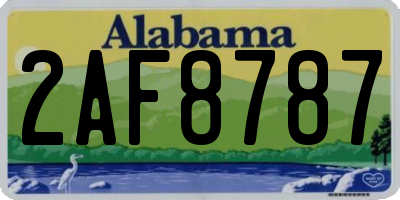 AL license plate 2AF8787