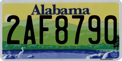 AL license plate 2AF8790