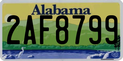 AL license plate 2AF8799