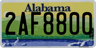 AL license plate 2AF8800