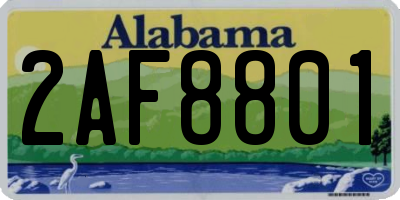 AL license plate 2AF8801