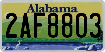 AL license plate 2AF8803
