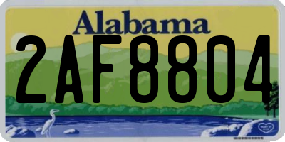 AL license plate 2AF8804