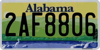 AL license plate 2AF8806