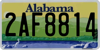 AL license plate 2AF8814
