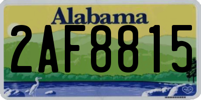 AL license plate 2AF8815