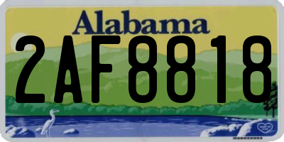 AL license plate 2AF8818