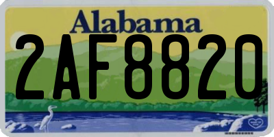 AL license plate 2AF8820