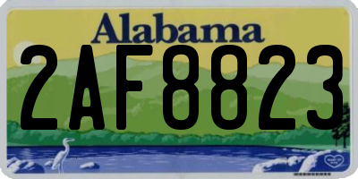 AL license plate 2AF8823