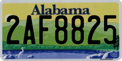 AL license plate 2AF8825