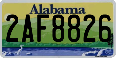 AL license plate 2AF8826