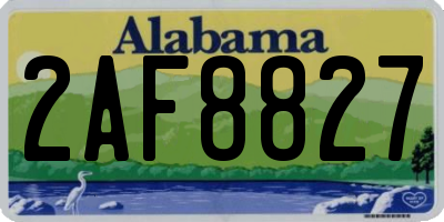 AL license plate 2AF8827