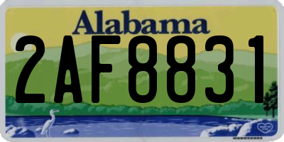 AL license plate 2AF8831