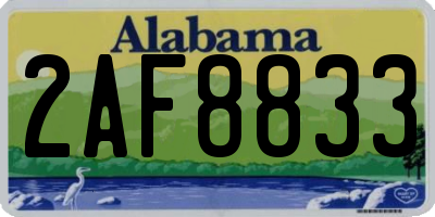AL license plate 2AF8833