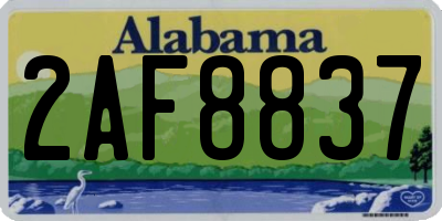 AL license plate 2AF8837