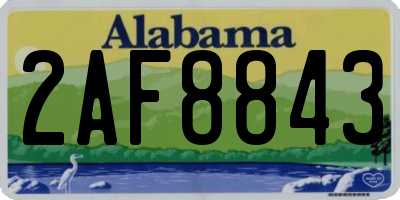 AL license plate 2AF8843