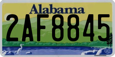 AL license plate 2AF8845