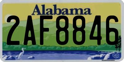 AL license plate 2AF8846