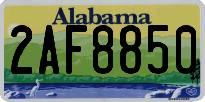 AL license plate 2AF8850