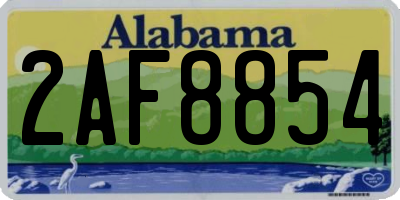 AL license plate 2AF8854