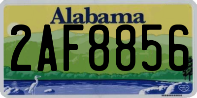 AL license plate 2AF8856