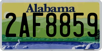 AL license plate 2AF8859