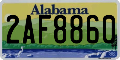 AL license plate 2AF8860