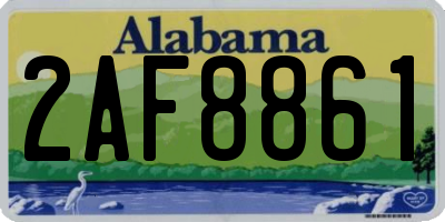 AL license plate 2AF8861