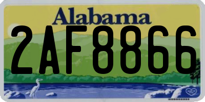 AL license plate 2AF8866