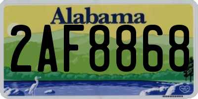 AL license plate 2AF8868