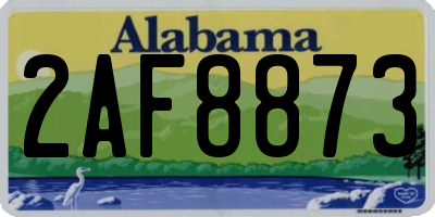 AL license plate 2AF8873