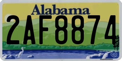 AL license plate 2AF8874
