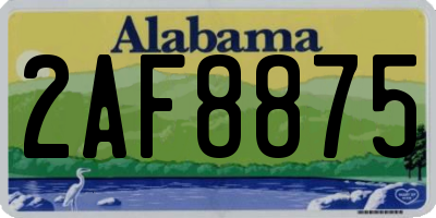 AL license plate 2AF8875