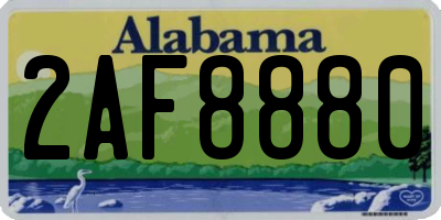 AL license plate 2AF8880