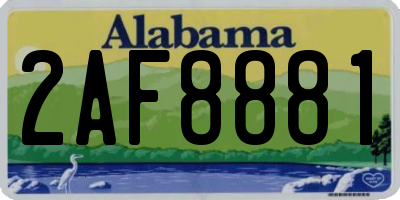 AL license plate 2AF8881