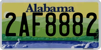 AL license plate 2AF8882