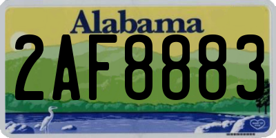 AL license plate 2AF8883