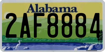 AL license plate 2AF8884