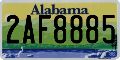 AL license plate 2AF8885