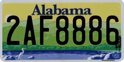 AL license plate 2AF8886