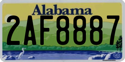 AL license plate 2AF8887