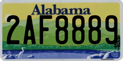AL license plate 2AF8889