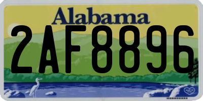 AL license plate 2AF8896
